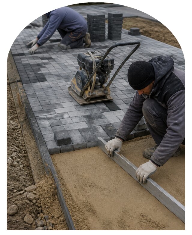 Устройство парковки из тротуарной плитки под ключ в Лыткарине
